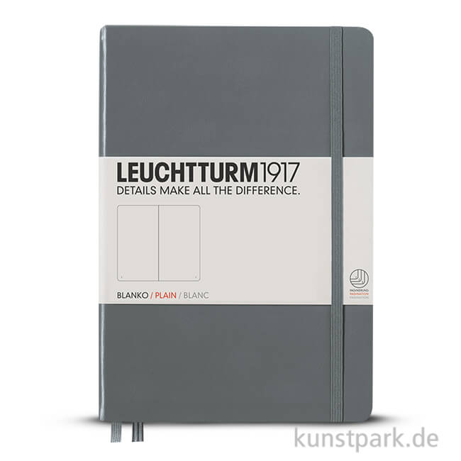 Artikelbild 1 des Artikels “Leuchtturm Notizbuch Hardcover - Anthrazit - Blanko Master A4 Slim - 121 Seiten“