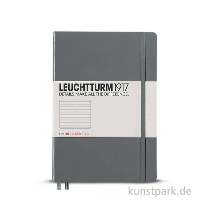 Artikelbild 1 des Artikels “Leuchtturm Notizbuch Hardcover - Anthrazit - Liniert Medium A5 - 249 Seiten“