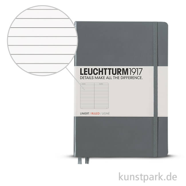 Artikelbild 1 des Artikels “Leuchtturm Notizbuch Hardcover - Anthrazit - Liniert “
