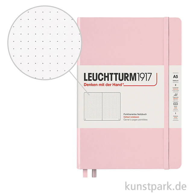Artikelbild 1 des Artikels “Leuchtturm Notizbuch Hardcover - Puder - Dotted Medium A5 “