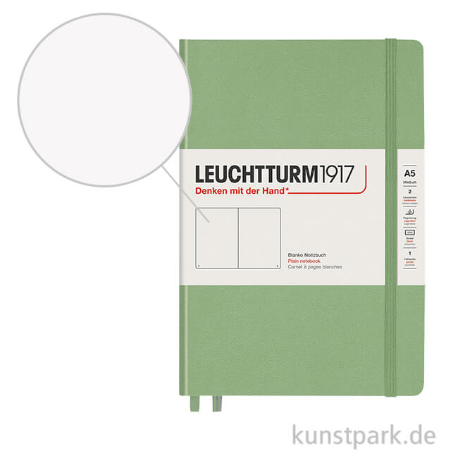 Artikelbild 1 des Artikels “Leuchtturm Notizbuch Hardcover - Salbei - Blanko Medium A5 “