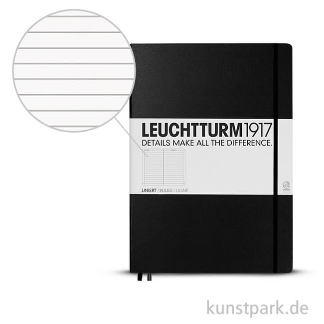 Artikelbild 1 des Artikels “Leuchtturm Notizbuch Hardcover - Schwarz - Liniert “