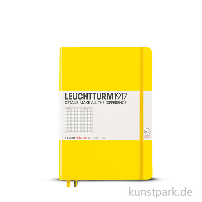 Artikelbild 1 des Artikels “Leuchtturm Notizbuch Hardcover - Zitrone - Kariert Pocket A6 - 185 Seiten“