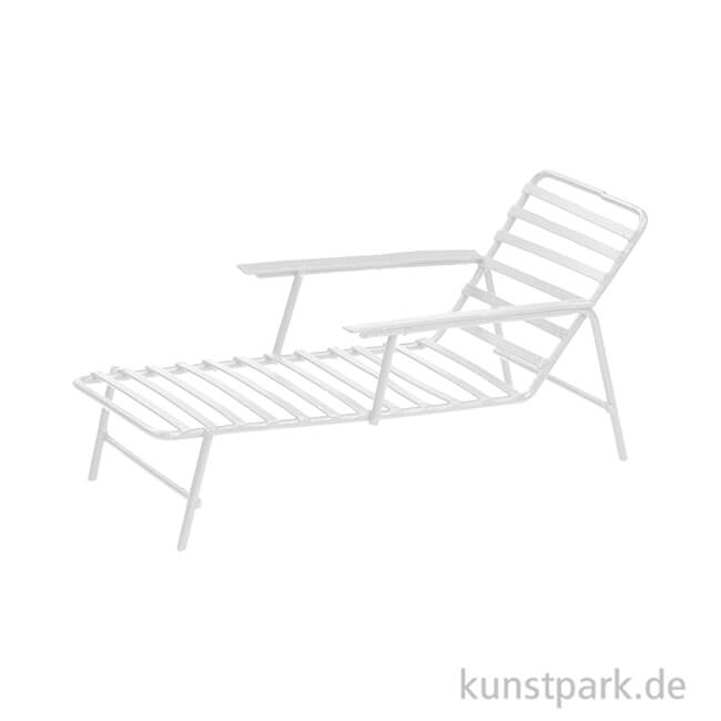 Artikelbild 1 des Artikels “Mini Liege aus Metall, ca. 12,5 cm Weiß“