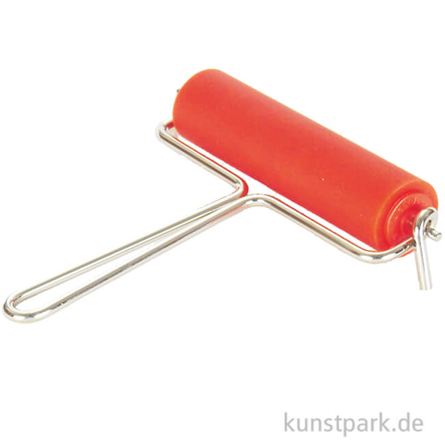 Artikelbild 1 des Artikels “Linol-Farbwalze mit Drahtbügelhalter 120 mm“