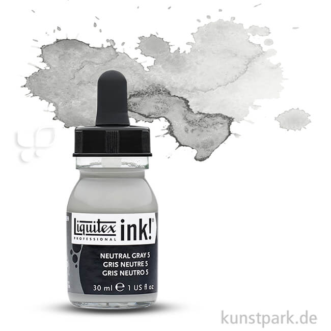 Artikelbild 1 des Artikels “Liquitex Professional ACRYLIC INK 30 ml Einzelfarbe | Neutralgrau Nummer 5“
