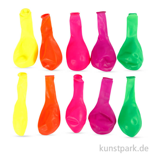Artikelbild 1 des Artikels “Luftballons rund - Neonfarben, Größe 23 cm, 10 Stück sortiert “