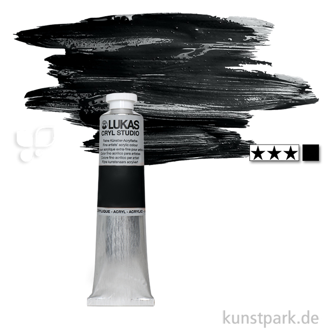Artikelbild 1 des Artikels “LukasCryl STUDIO Acrylfarbe 75 ml Tube | 4799 Eisenoxidschwarz“