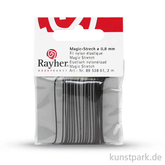 Artikelbild 1 des Artikels “Magic-Stretch Gummifaden - Schwarz 0,8 mm - 2 Meter“