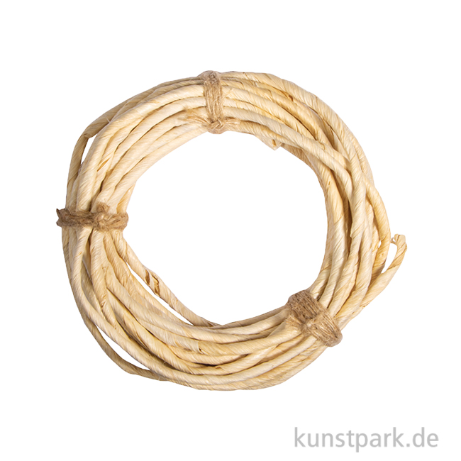 Artikelbild 1 des Artikels “Maisblatt Seil zum Flechten, gedreht, Natur, 5 mm ø, 10 Meter “