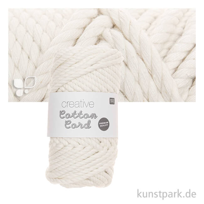 Artikelbild 1 des Artikels “Makramee Baumwoll-Garn 130 g 5 mm | Creme“