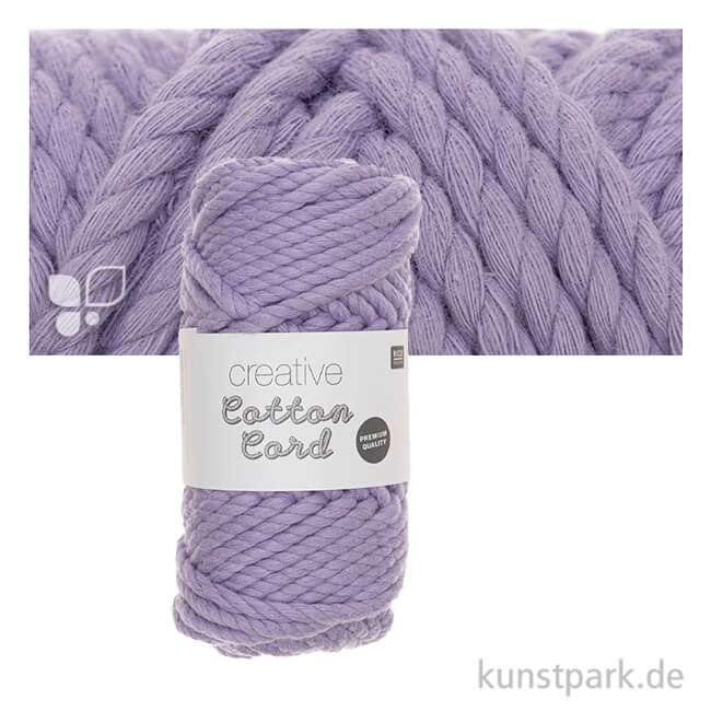 Artikelbild 1 des Artikels “Makramee Baumwoll-Garn 130 g 5 mm | Lila“