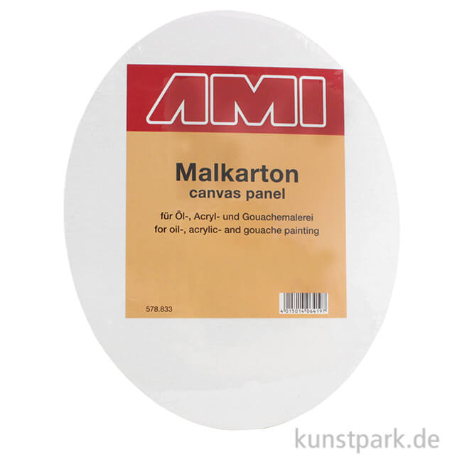 Artikelbild 1 des Artikels “Ovaler Malkarton mit Maltuch bespannt “