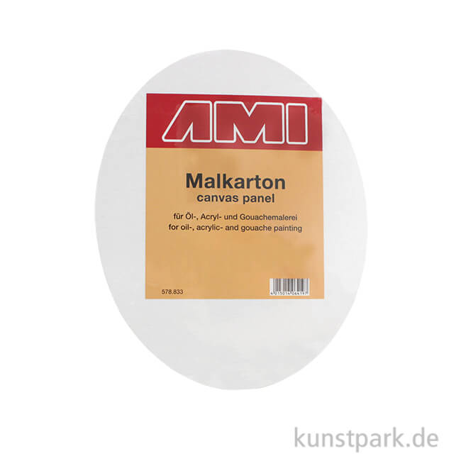 Artikelbild 1 des Artikels “Ovaler Malkarton mit Maltuch bespannt 13 x 18 cm“