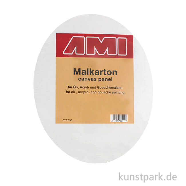 Artikelbild 1 des Artikels “Ovaler Malkarton mit Maltuch bespannt 18 x 24 cm“