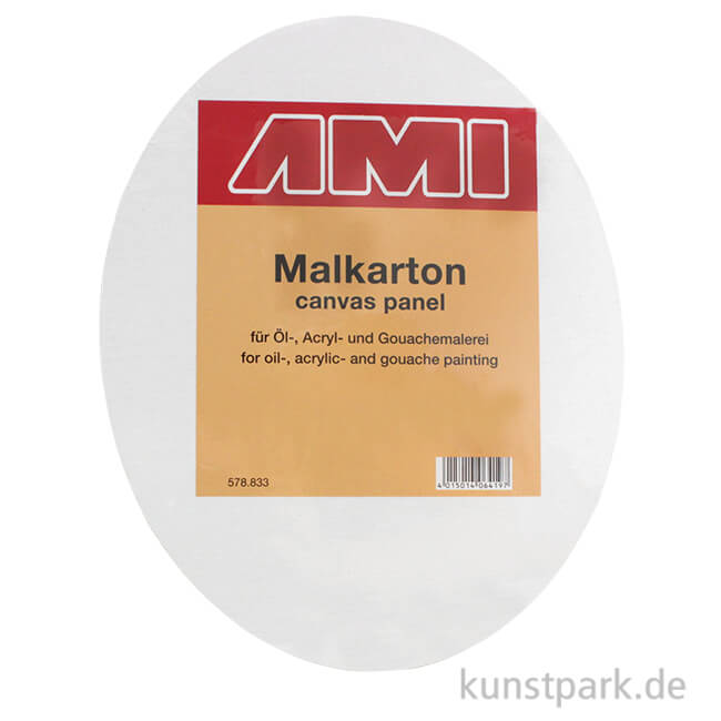 Artikelbild 1 des Artikels “Ovaler Malkarton mit Maltuch bespannt 30 x 40 cm“