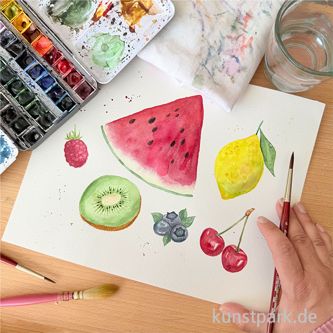 Artikelbild 1 des Artikels “Malkurs - Aquarell Happy Fruits - 10.07.26 “