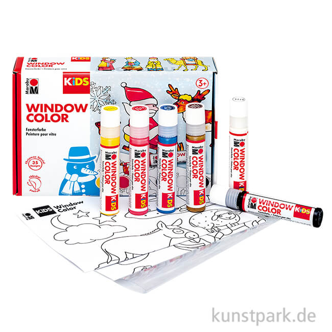 Artikelbild 1 des Artikels “Marabu KiDS Window Color Set - Christmas, 6 x 25 ml “