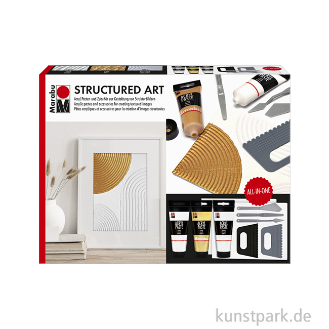 Artikelbild 1 des Artikels “Marabu Structured Art Set mit Acrylpasten + Zubehör “