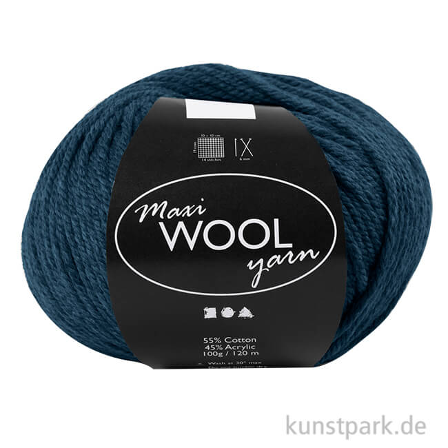Artikelbild 1 des Artikels “Maxi Wollgarn 100 g 125 m | Blau“
