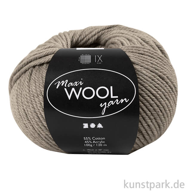 Artikelbild 1 des Artikels “Maxi Wollgarn 100 g 125 m | Grau“