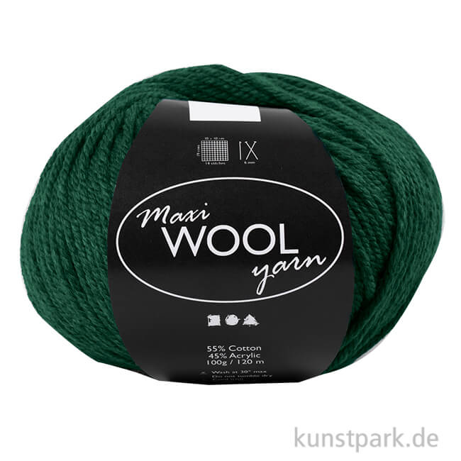 Artikelbild 1 des Artikels “Maxi Wollgarn 100 g 125 m | Grün“