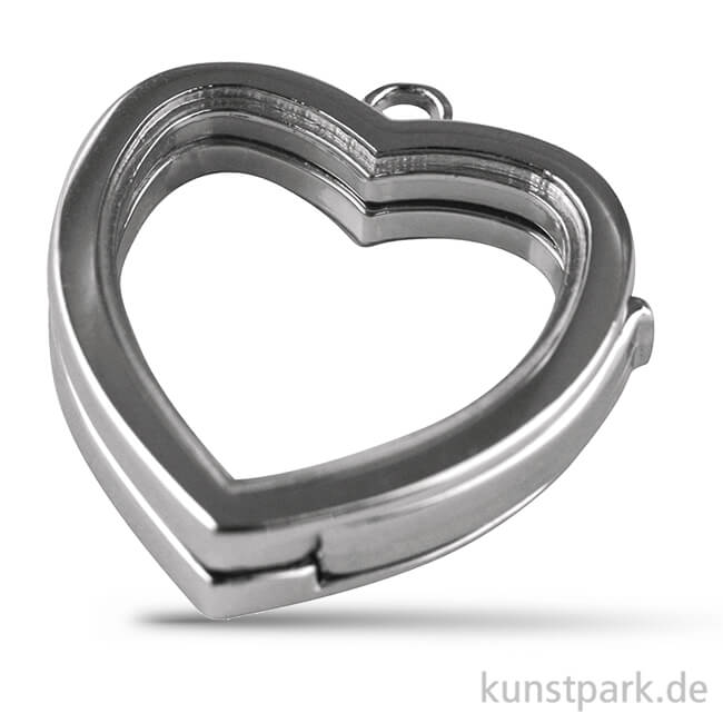 Artikelbild 1 des Artikels “Medaillon Herz mit Öse- Silber, 25 mm, 1 Stück “