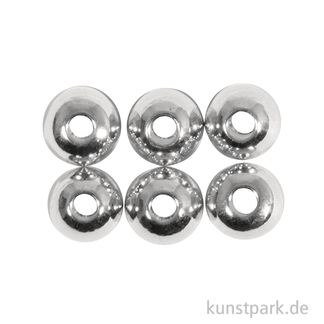Artikelbild 1 des Artikels “Metall Abstandsperle für Schmuck, 5 mm ø, Silber, 6 Stück “