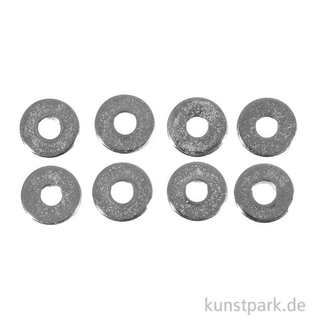 Artikelbild 1 des Artikels “Metall Abstandsscheibe für Schmuck, 6 x 1 mm ø, Silber, 8 Stück “