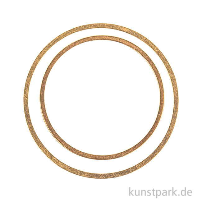 Artikelbild 1 des Artikels “Metall-Flachringe - Gold, 4 Stück, 2 Größen “