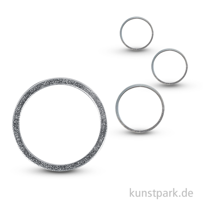 Artikelbild 1 des Artikels “Metall-Schmuckring flach, silber, 4 Stück sortiert “