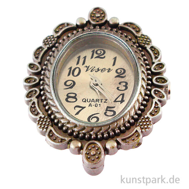 Artikelbild 1 des Artikels “Metall-Uhrwerk Vintage Collection mit Gelenk & Zierrand, 2,5x3,2 cm “