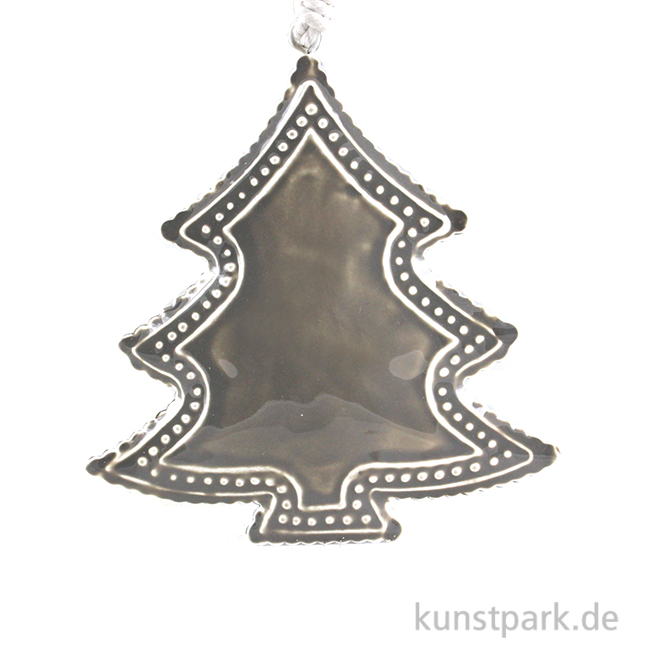 Artikelbild 1 des Artikels “Metallanhänger graues Herz mit Deco-Rand “