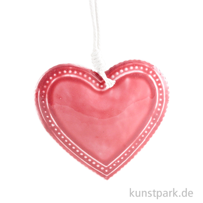 Artikelbild 1 des Artikels “Metallanhänger rosa Herz mit Deco-Rand “