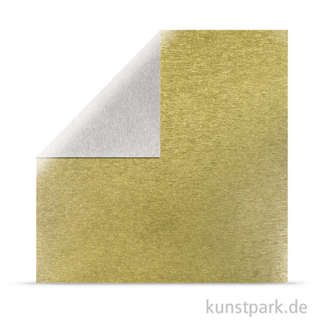 Artikelbild 1 des Artikels “Metalleffekt gebürstet Silber-Gold - Scrapbookingpapier “