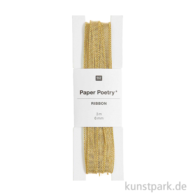 Artikelbild 1 des Artikels “Metallic Dekoband mit Goldrand, 6 mm x 3 Meter “