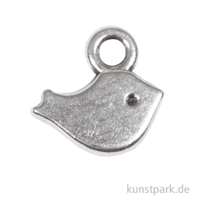 Artikelbild 1 des Artikels “Mini-Anhänger Metall - silberner Vogel, 6 Stück “