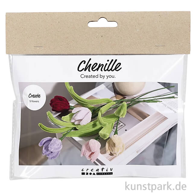 Artikelbild 1 des Artikels “Mini Bastelset - Blumen aus Pfeifenreinigern, Tulpen “