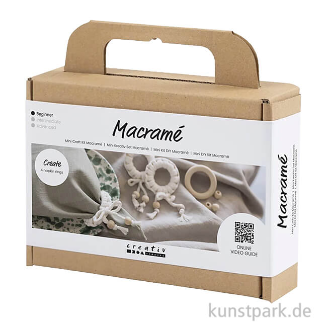 Artikelbild 1 des Artikels “Mini Bastelset Makramee - Serviettenringe, Creme “