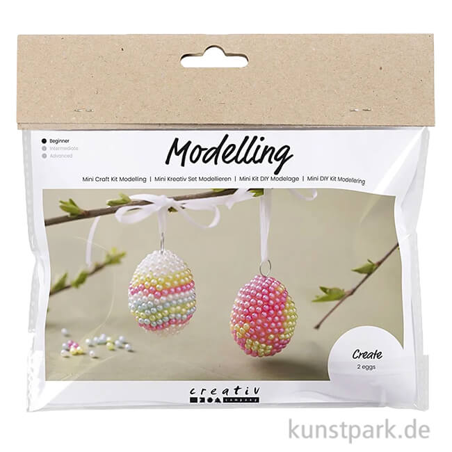 Artikelbild 1 des Artikels “Mini Bastelset - Ostereier mit Perlen, Pastellfarben “