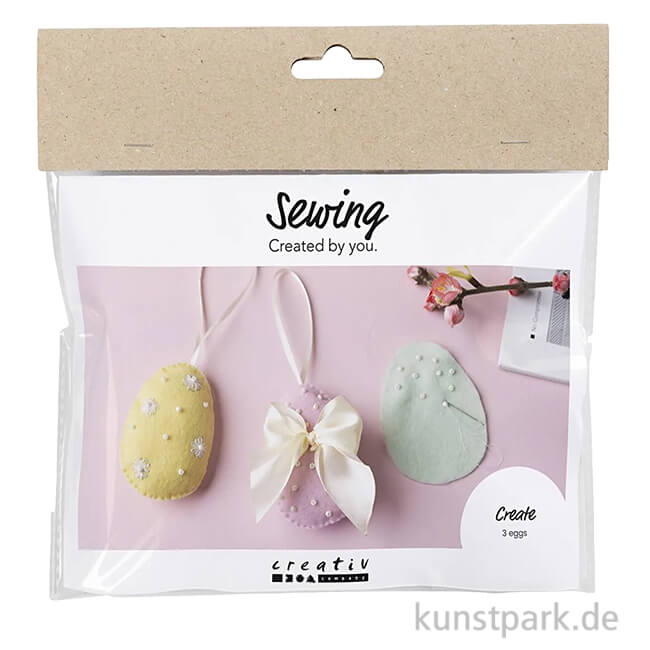 Artikelbild 1 des Artikels “Mini Bastelset - Ostereier Nähen, Pastellfarben “