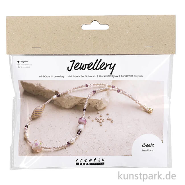 Artikelbild 1 des Artikels “Mini Bastelset Schmuck, Halskette + Ohrringe, Chunky, Rosé “