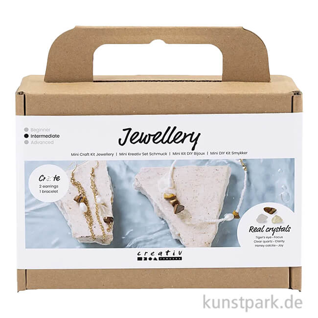 Artikelbild 1 des Artikels “Mini Bastelset Schmuck, Halskette + Ohrringe mit Kristallen “