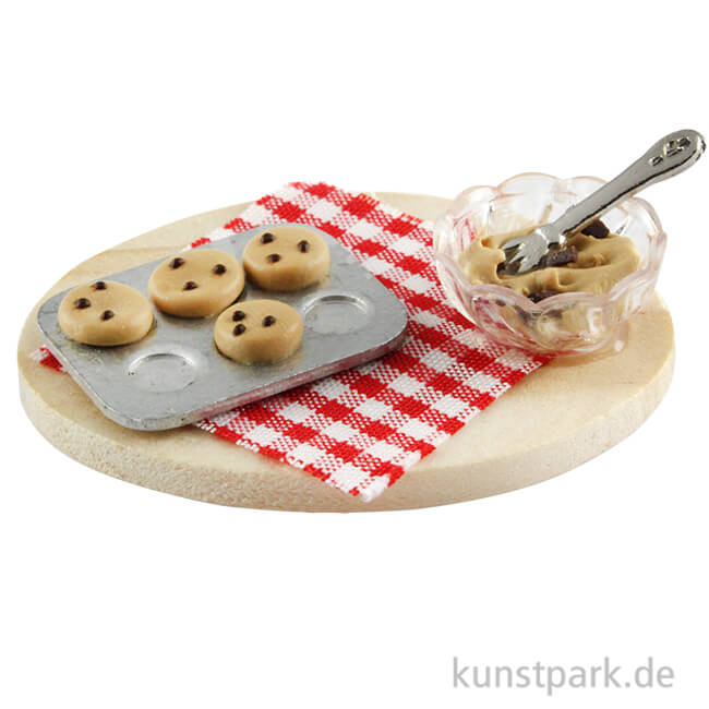 Artikelbild 1 des Artikels “Mini Brett mit Keksen und Teigschüssel, 4,5 cm “