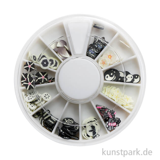 Artikelbild 1 des Artikels “Mini Clay Scheiben - Black & White, 12 Motive, 18g “