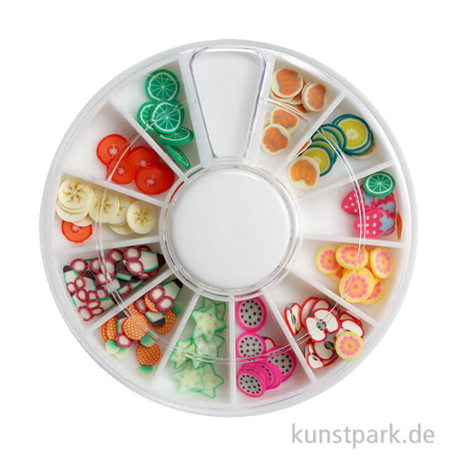 Artikelbild 1 des Artikels “Mini Clay Scheiben - Exotic Fruits, 12 Motive, 18g “