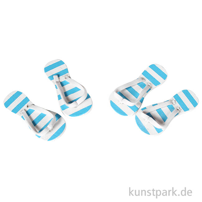 Artikelbild 1 des Artikels “Mini Flip-Flops - blau gestreift, 3 cm, 2 Paar “