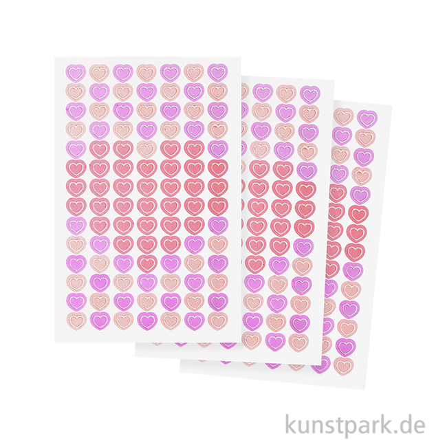 Artikelbild 1 des Artikels “Mini Foliensticker - Herzen, Neon, 3 Bögen “