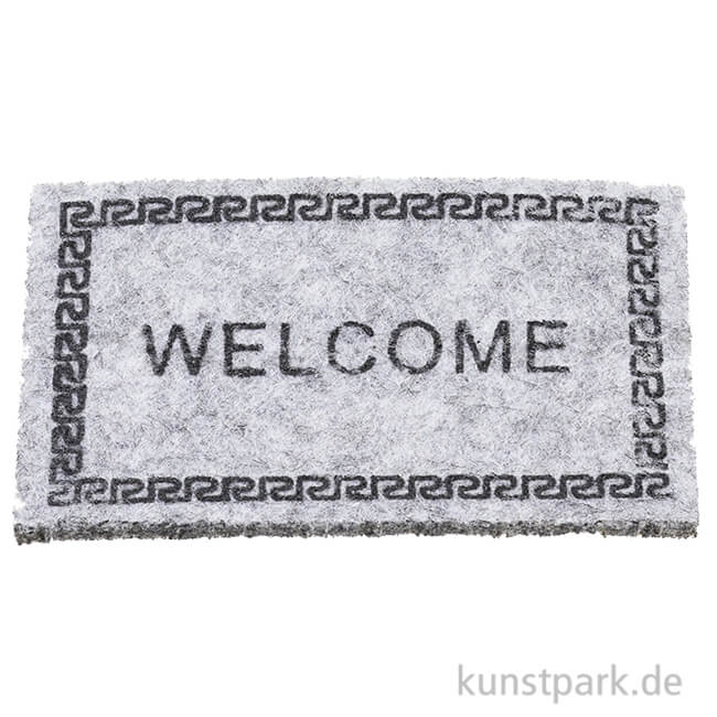 Artikelbild 1 des Artikels “Mini Fußmatten, Hellgrau-meliert, 3,5 x 5,5 cm, 2 Stück “