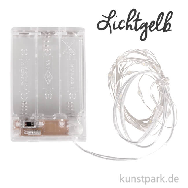 Artikelbild 1 des Artikels “Mini LED-Lichterkette mit 10 Lampen und Timer - Lichtgelb “